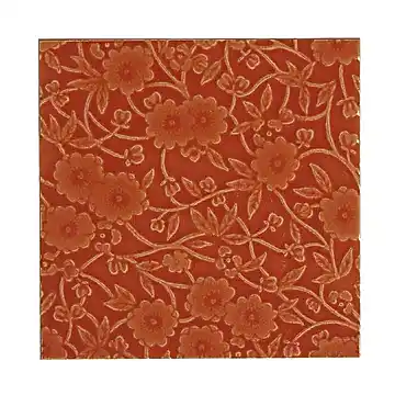 Burleigh x Craven Dunnill Jackfield Trivet Tile, Tangerine