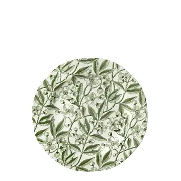 Green Prunus Plate 19cm Seconds