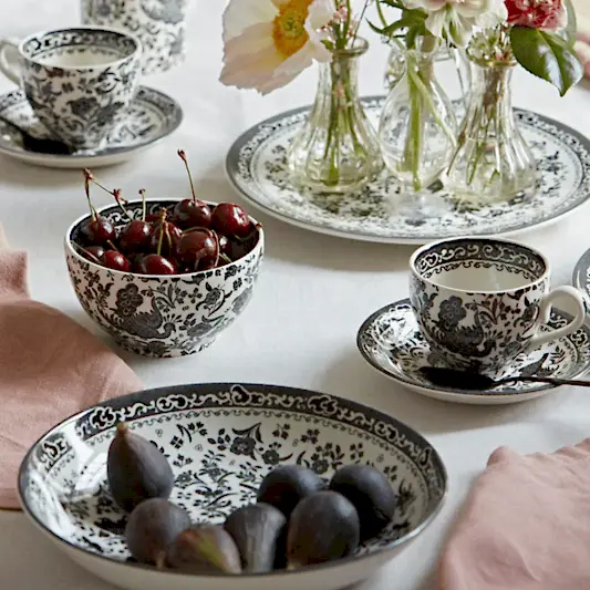 Black Regal Peacock Tea Saucer