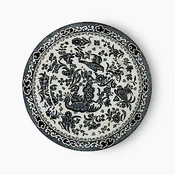 Black Regal Peacock Plate 17.5cm/7"