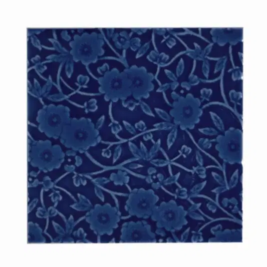 Burleigh x Craven Dunnill Jackfield Trivet Tile, Blue Calico