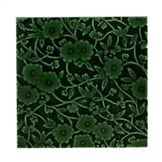 Burleigh x Craven Dunnill Jackfield Trivet Tile, Laurel Green