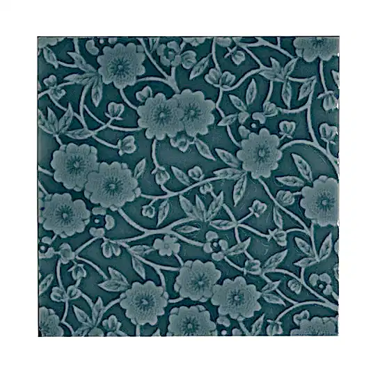 Burleigh x Craven Dunnill Jackfield Trivet Tile, Aquamarine