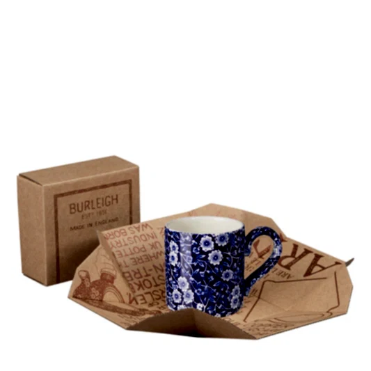 Blue Calico Mug Half Pint 284ml/0.5pt, Gift Boxed