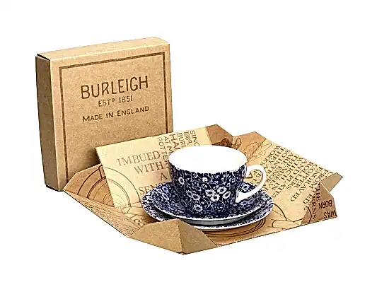 Blue Calico Breakfast Cup Gift Set