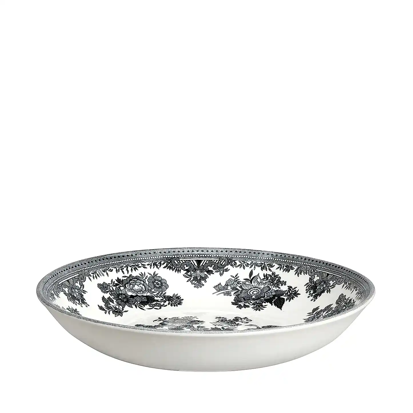 Black & White Asiatic Pheasants Pasta Bowl 23cm/9"