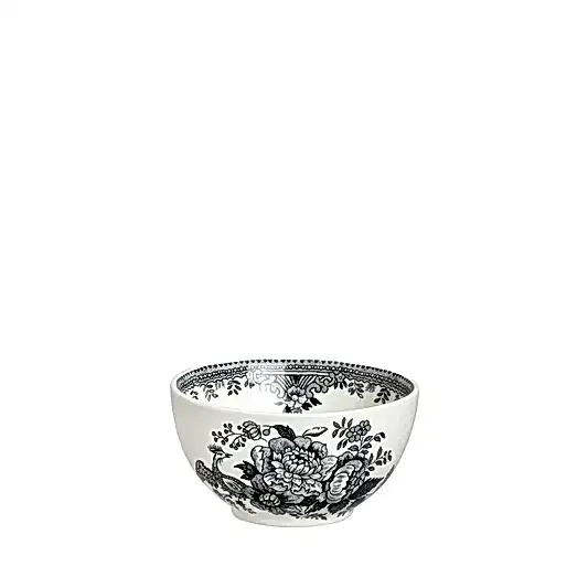 Black & White Asiatic Pheasants Sugar Bowl Small 9.5cm/4"