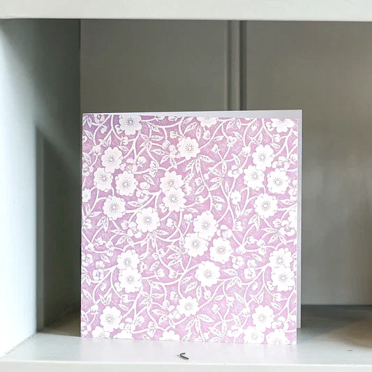 Burleigh Blossom Calico Greeting Card
