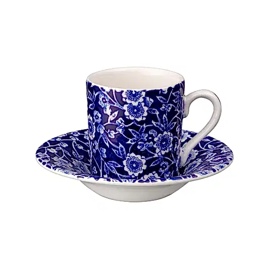 Blue Calico Espresso Cup and Saucer