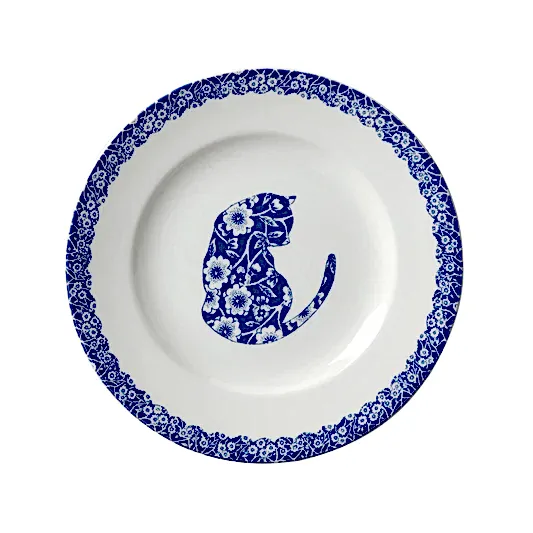 Blue Calico Cat 17.5cm Plate