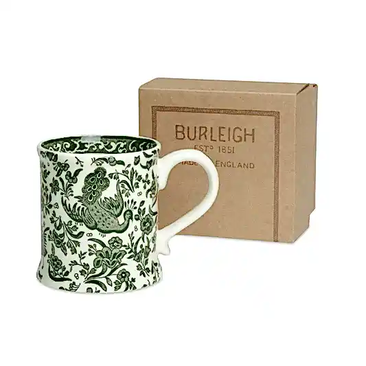 Green Regal Peacock Footed Mug