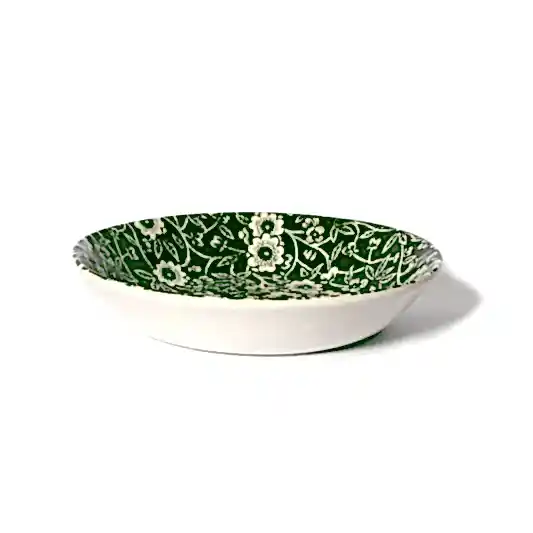 Dark Green Calico Butter Pat Dish 12cm/4.75"