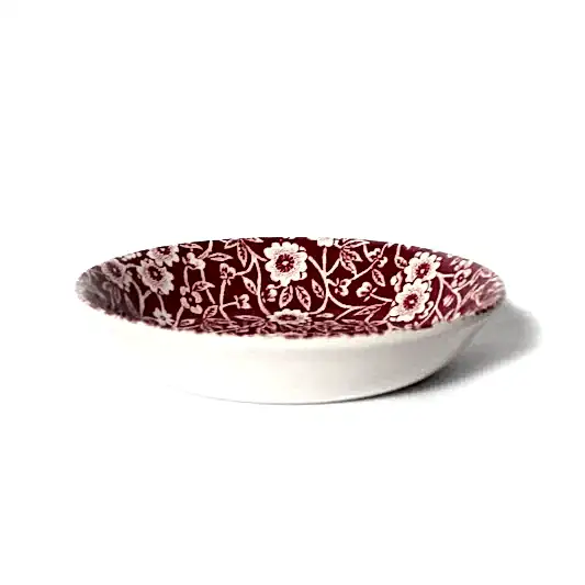 Red Calico Butter Pat Dish 12cm/4.75"