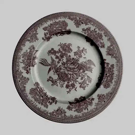 Pink Asiatic Pheasants Plate 25cm/10" Seconds