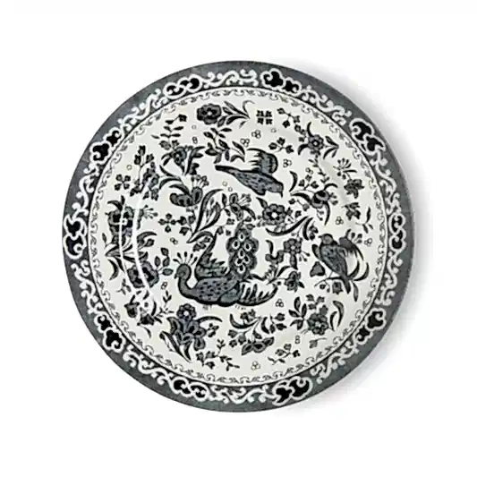Black Regal Peacock Plate 17.5cm/7"