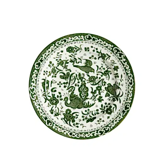 Green Regal Peacock Plate 17.5cm Seconds
