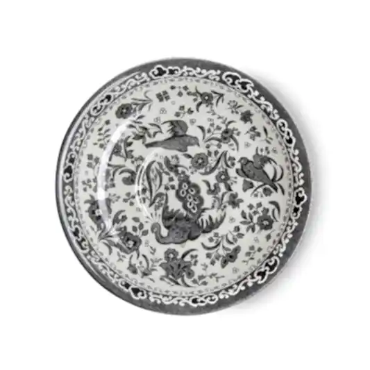 Breakfast Saucer - Black Regal Peacock Breakfast Saucer Seconds