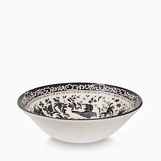 Cereal Bowl - Black Regal Peacock Cereal Bowl 16cm/6.25"
