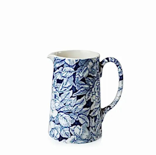 Ink Blue Hibiscus Large Tankard Jug 2pt