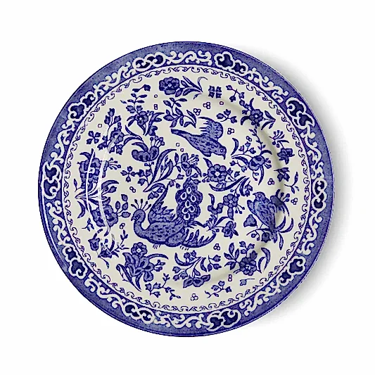 Plate - Blue Regal Peacock Plate 17.5cm/7"