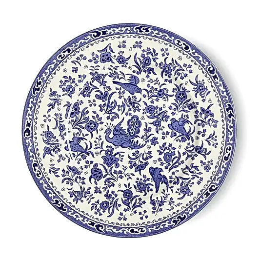 Plate - Blue Regal Peacock Plate 25cm/10" Seconds