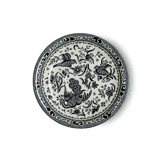 Tea Saucer - Black Regal Peacock Tea Saucer